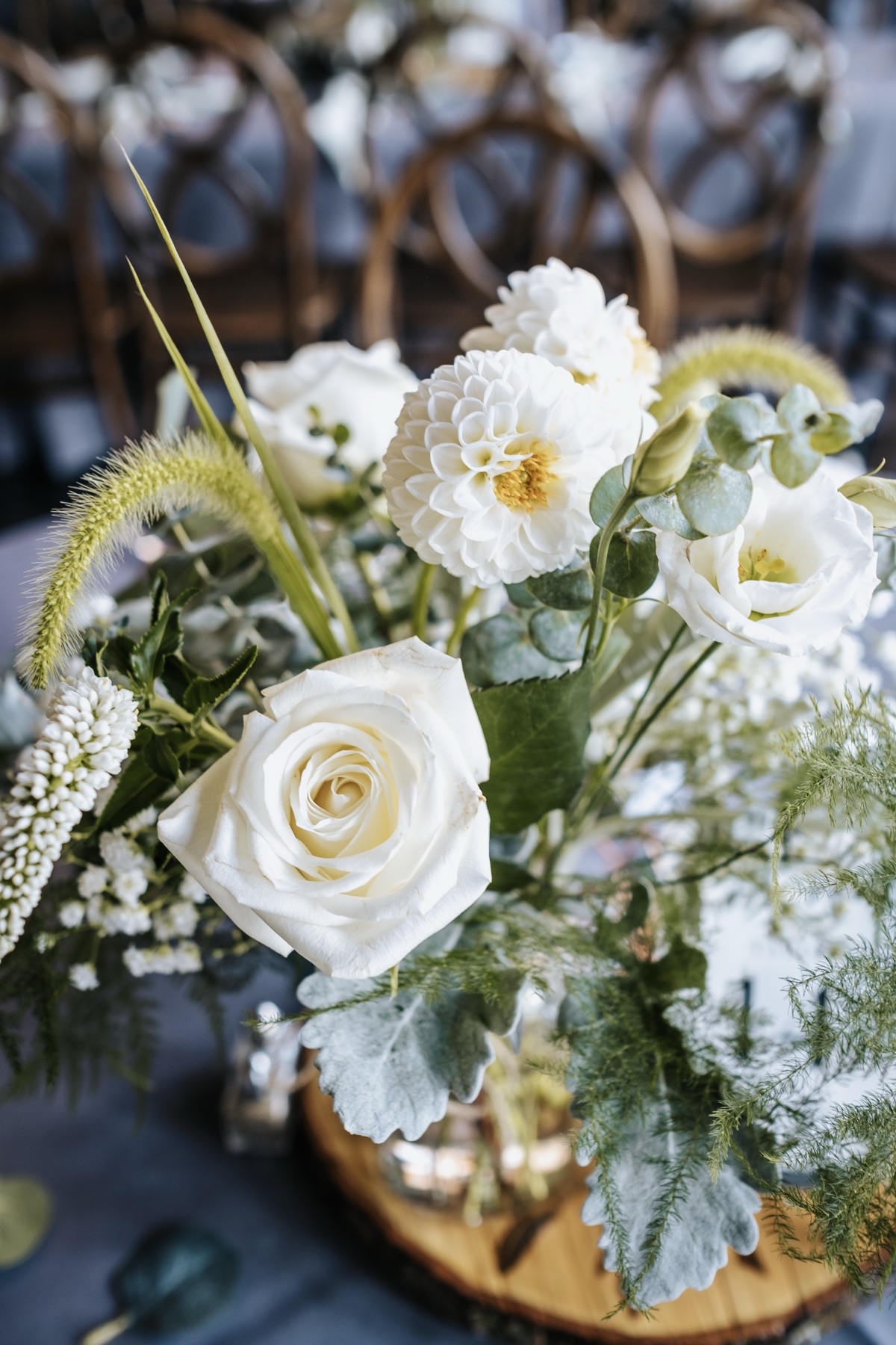 White floral bouquet arrangement